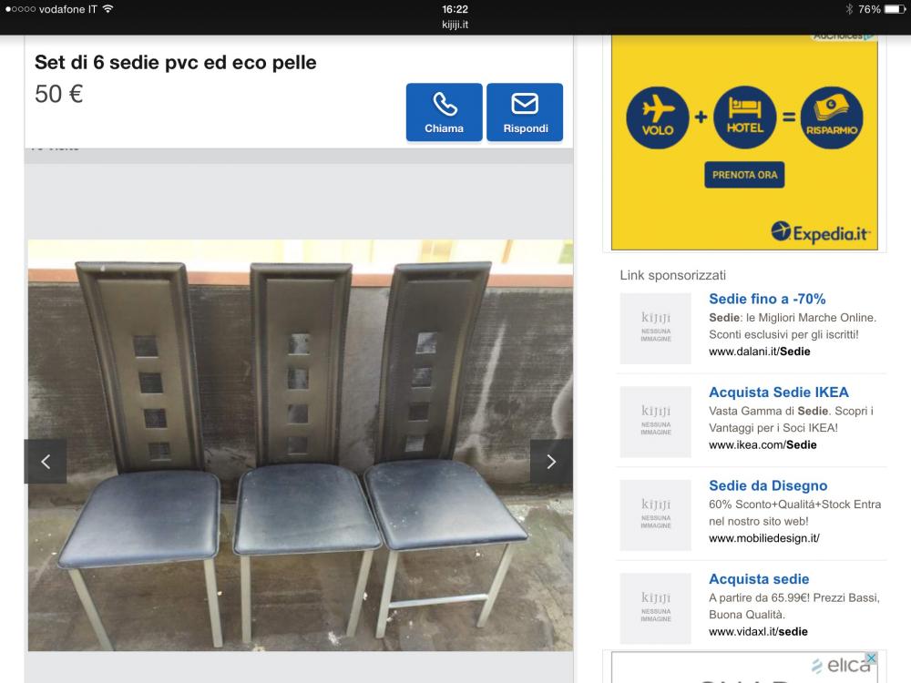 Trasporto 6 sedie