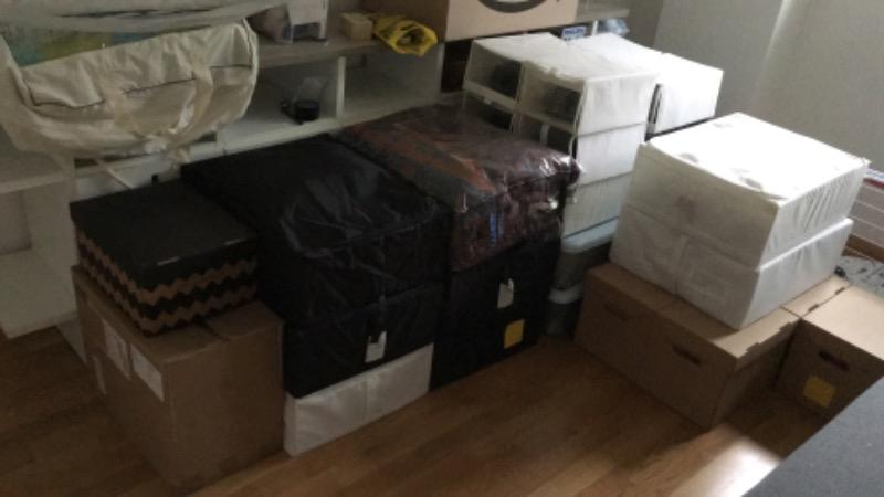 Trasloco scatoloni ed un baule, volume meno di 4m3