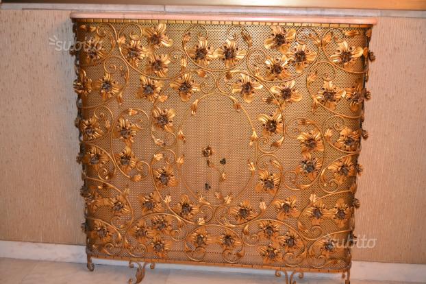 copritermosifone in ferro battuto con piano marmo 110cm x 1