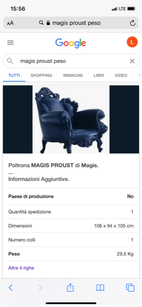 Trasporto poltrona in plastica